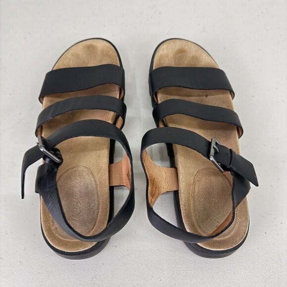 Madewell Addie Black Leather Strappy Open Toe Sandals Shoes Womens size 9 - Picture 4 of 8